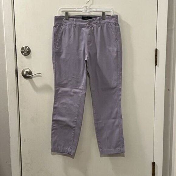 J. Crew Womens Chino Flat Front Slash Pocket Purple Chino Pants Size 6 - Picture 2 of 12